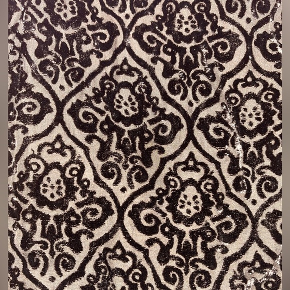 Mitchie’s Matchings scarf brown velvet burnout real animal fur Pom pom vintage - Picture 3 of 7